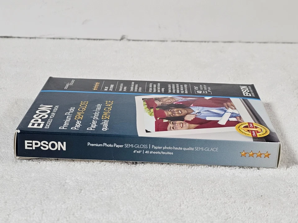 Epson Premium Photo Paper Semi-Gloss 4x6" 40 Sheets S041982 Sealed VTG 2010 NEW - Image 3 of 4