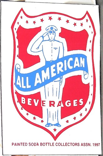 All American Magnet; Painted Soda Bottle Collectors Assoc. 1997