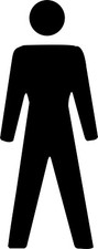 Stick Man Symbol 1 Color Window Wall Vinyl Decal Sticker Printed