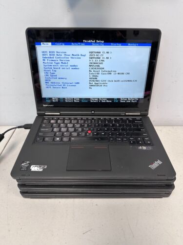 LOT 4 Lenovo Thinkpad Yoga i3 4010 4GB RAM 500GB HDD OS/AC #04