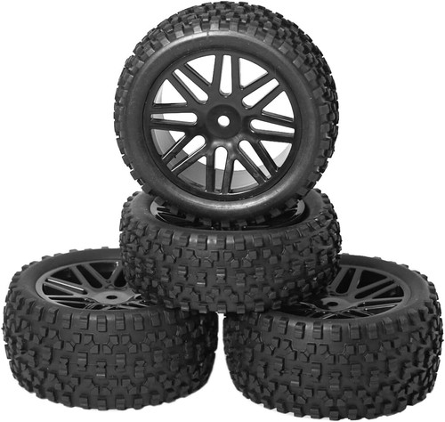 88mm Hex Rubber Tires for 1/10 RC Truck & Monster Car - Lightweight & Durable - Picture 5 of 9