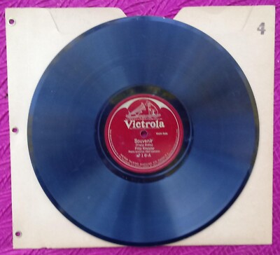VICTROLA 78 RPM RECORD - SOUVENIR & CHANSON SANS PAROLES (SONG WITHOUT WORDS)