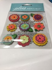 Jolee's Boutique 9 pc Scrapbook stickers LAYERED MINI FLOWERS REPEATS New