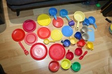 Vintage toys Play Dishes Mixed Lot Played With Condition, mugs and plates