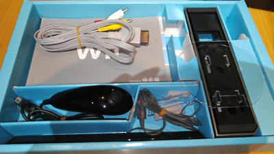 Nintendo Wii Black console Set with Super Smash bros X.Wii Japan F