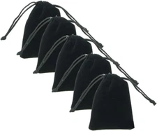 Set of 5 Durable Velvet Drawstring Pouches for Dice and Jewelry Packaging