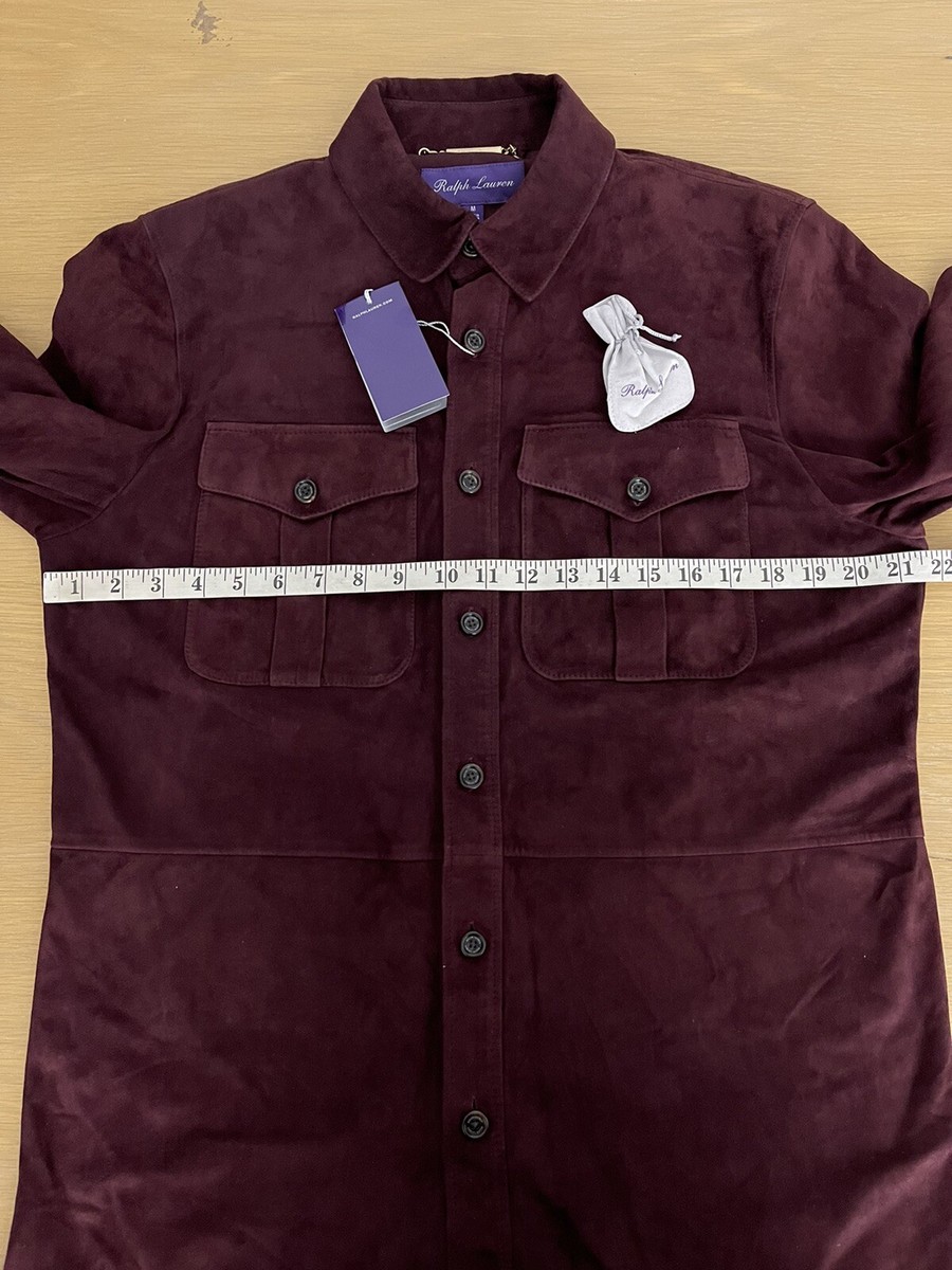 $2495 Ralph Lauren Purple Label Medium Red Leather Shirt $2495 Ralph Lauren Purple Label Medium Red Leather Shirt