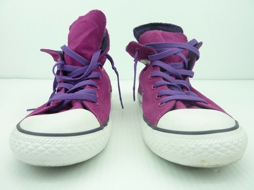 Converse Chuck Taylor All Star High 650054F Purple Bow Tie Shoes Womens Size 6 - Picture 3 of 9
