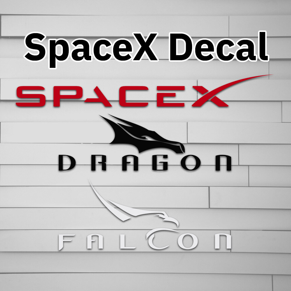 SpaceX Vinyl Decal Space Sticker Laptop Macbook Waterbottle Car NASA falcon