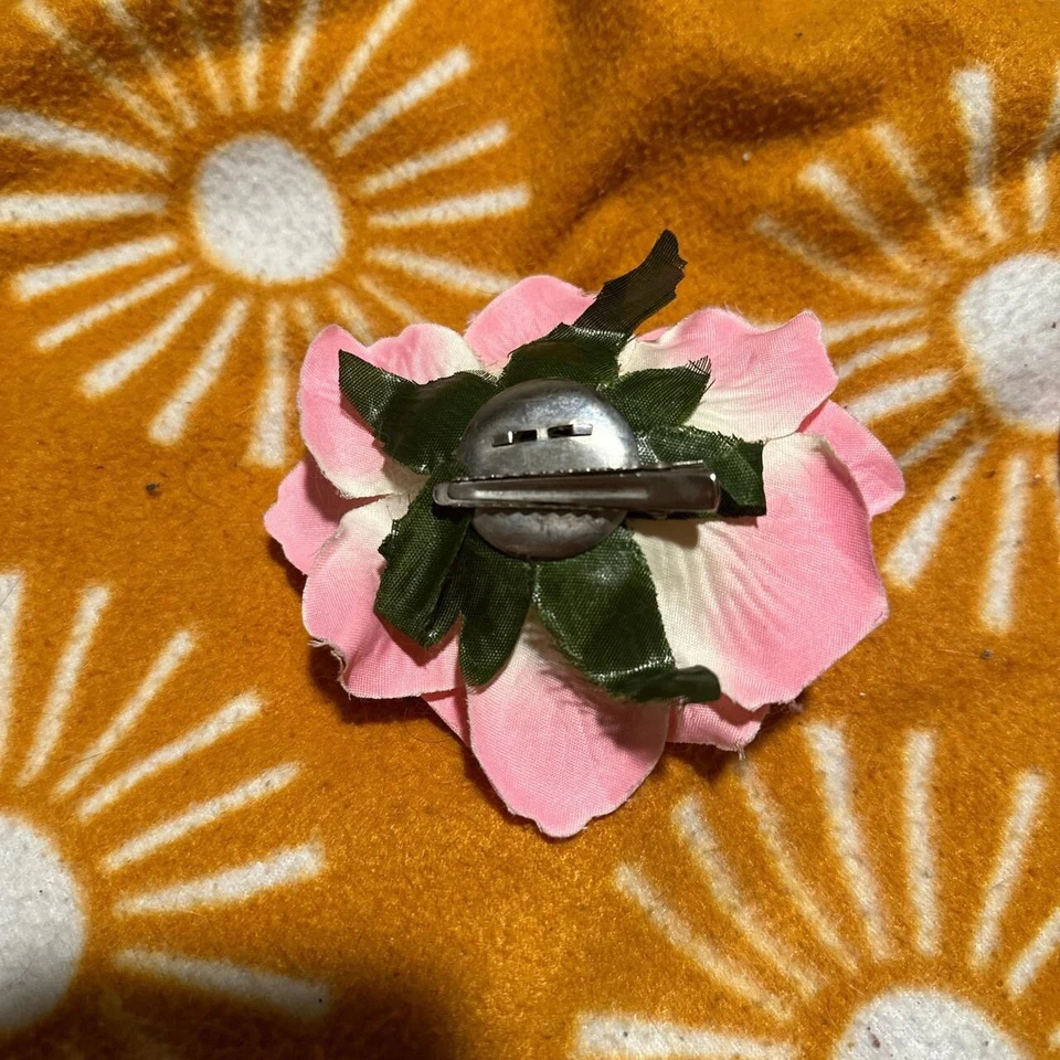 3in Pastel Pink Large Rose Hair Bow Hair Accessory Weddings Prom Dance Cheer - Image 2 of 2