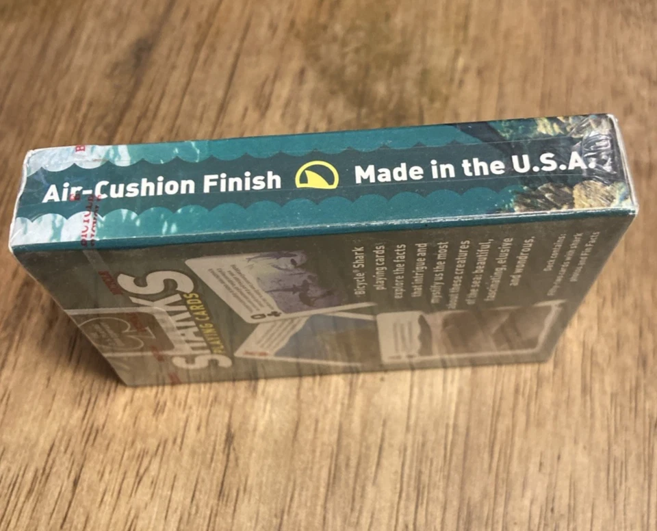 2016 Bicycle Shark Playing Cards Standard / Rare Green Deck / New, Sealed - Image 3 of 4