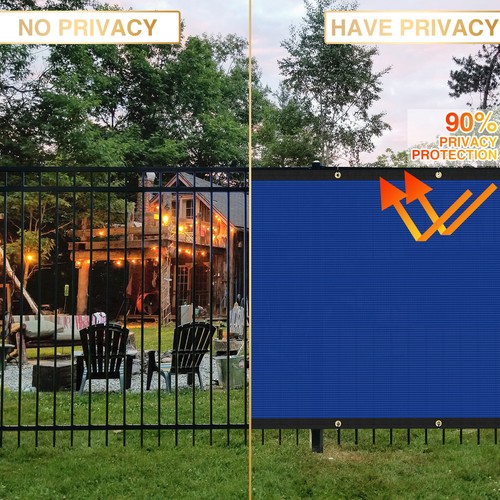 6'x50' Fence Privacy Screen Backyard Shade Mesh Tarp Windscreen with Zip Ties - Picture 23 of 51