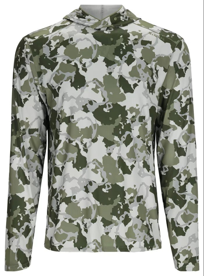 Легкая толстовка Simms Fishing SolarFlex с капюшоном - Камуфляжные цвета полка - Большой размер 12090₽