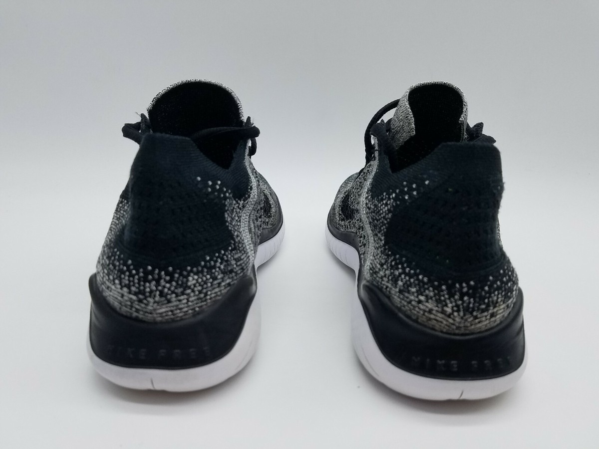 Nike Free RN Flyknit Shoes Men\'s 8 Black White Oreo Running Athletic Sneakers Nike Free RN 2018 FK Flyknit Oreo White Black Shoes 942838  main image 4