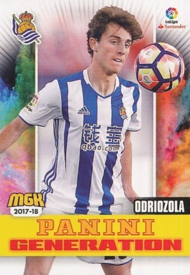 459 ODRIOZOLA ESPANA REAL SOCIETY PANINI GENERATION CARTE CARD MGK 2018 PANINI