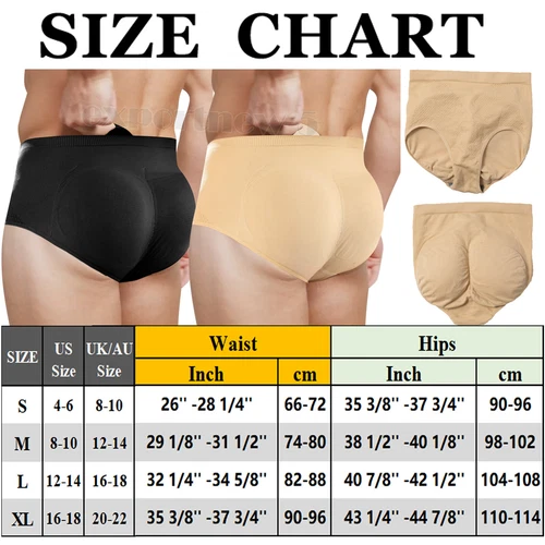 Mens Padded Underwear Briefs Butt Lifter Hips Enhancer Shaper Pants Body Shaper - Picture 2 of 30
