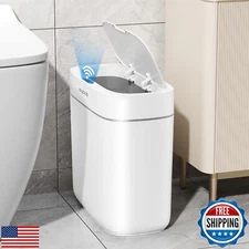 JUDRDO Automatic Touchless Bathroom Trash Can with Lid,3.5 Gallon Motion Sens