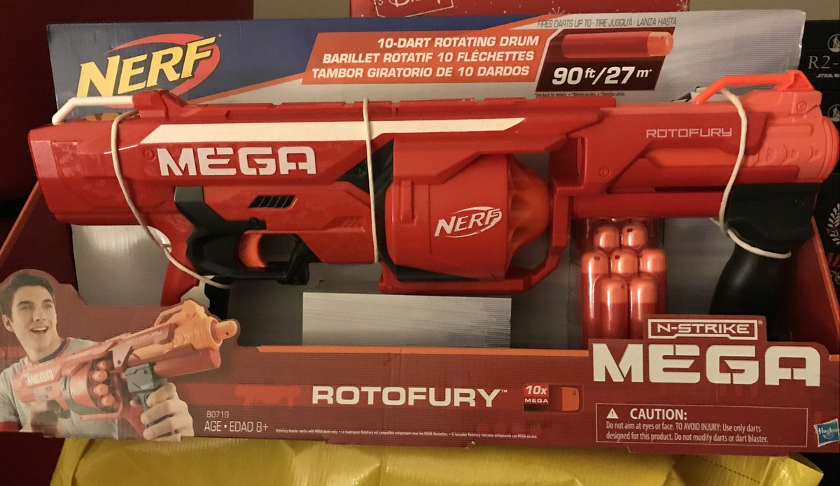Nerf N-Strike Mega RotoFury Blaster NIB 90ft | eBay