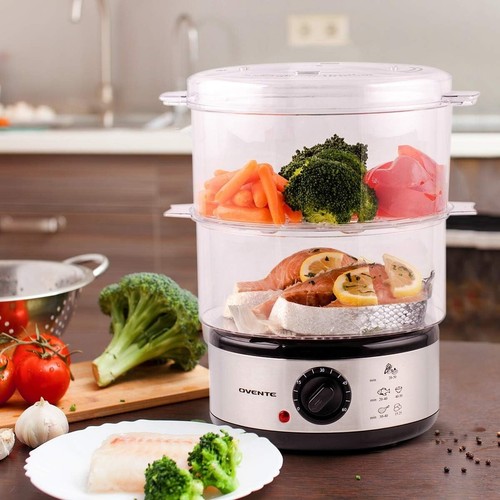 Food Steamer Cooker Electric Healthy Vegetable Steaming Pot Stackable Baskets - Picture 7 of 8