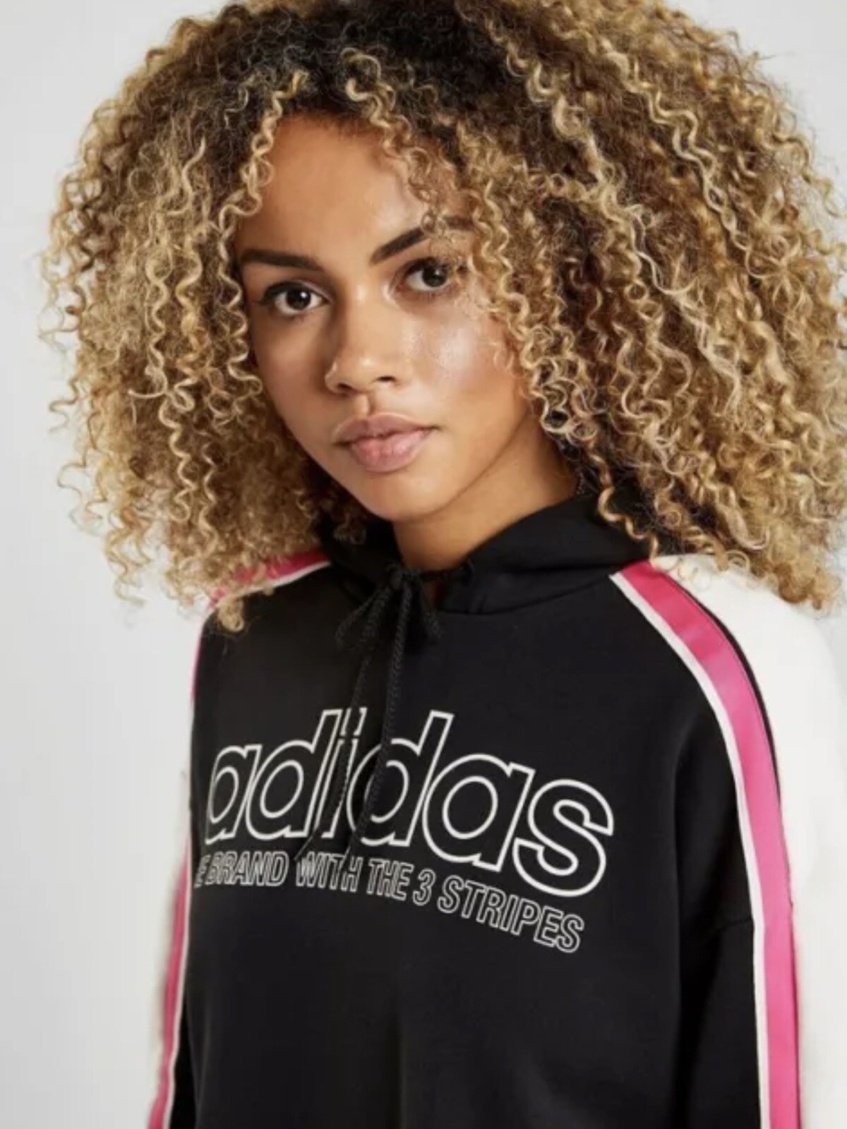 Adidas Originals Women’s Trefoil Racing Hoodie Cropped Retro Track Size S  thumbnail 4