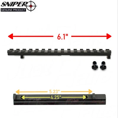 SNIPER 2nd Gen STANAG to Picatinny 6.1" Top / Single Rail / Scope Mount Base, Aluminum
