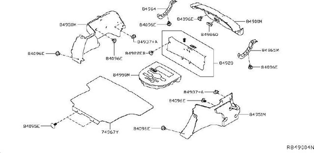 849206CA0A Genuine Nissan Finisher Trunk Rear 84920-6ca0a for sale ...