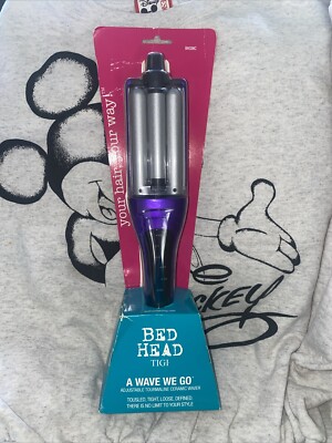TIGI Bed Head A Wave We Go Hair Waver Purple Adjustable Curling Iron -SEALED