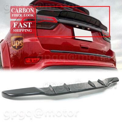 For Jeep Grand Cherokee WK2 13-2021 V2 Style Carbon Rear Mid Wing Trunk Spoiler