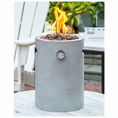 Four Seasons Courtyard SRGF22015 Gas Fire Pit + Cover, 10 In. Round Column - - Picture 1 of 2