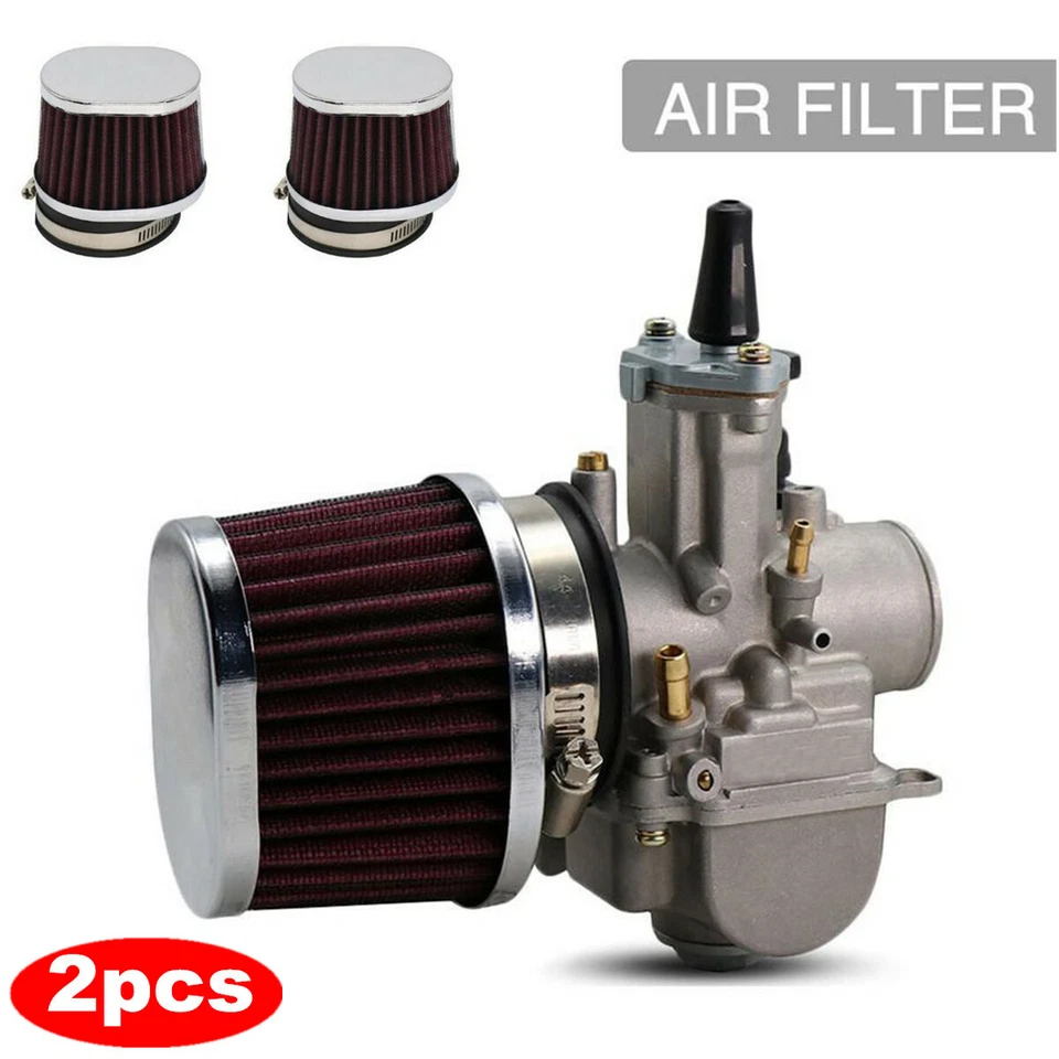 2x 38mm Air Filter POD Cleaner Fit For Bike Dirt ATV Quad Pit Motorcycle - Image 2 of 4