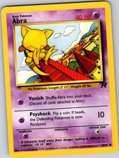 Abra 49/82 Common Team Rocket Pokemon Unlimited Lightly Played