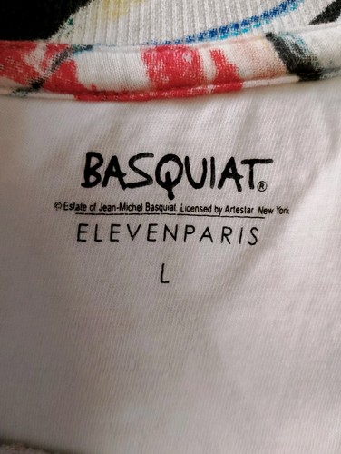Eleven Paris Basquiat Sweatshirt Mens L White Textured Graffiti Artist Sweater - Picture 4 of 9