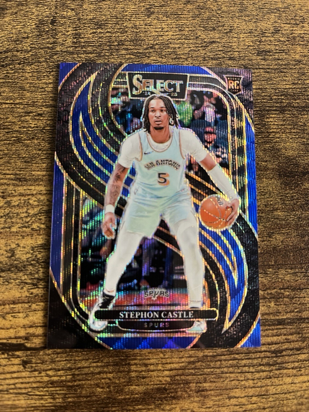 Stephon Castle 2024-25 Panini Select Premier Level Rookie #175 Blue Wave /75 RC