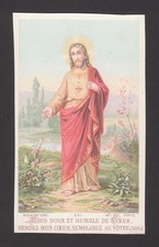 Sacro Cuore di Gesù – Cromolitografia Bouasse-Lebel Paris – Santino I102