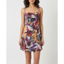 Urban Outfitters Babydoll Poppy Spaghetti Strap Floral Minidress w/ Side Slits S