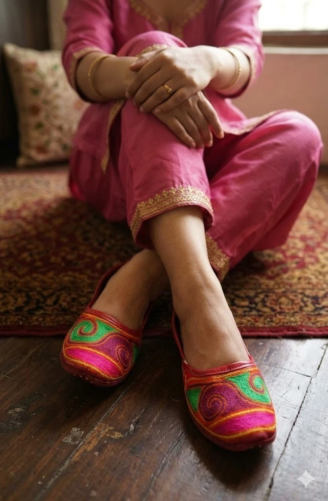 Women Shoes Leather Jutties Handmade Indian Casual Mojaries US 7.5