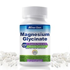 Magnesium Glycinate Chelated 400mg 120 Tablets Vegan, Sleep, Stress Support 0.22 per thousand milligrams