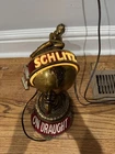 1970 Schlitz Lady On The World Globe Wall Sconce Beer Sign Vintage