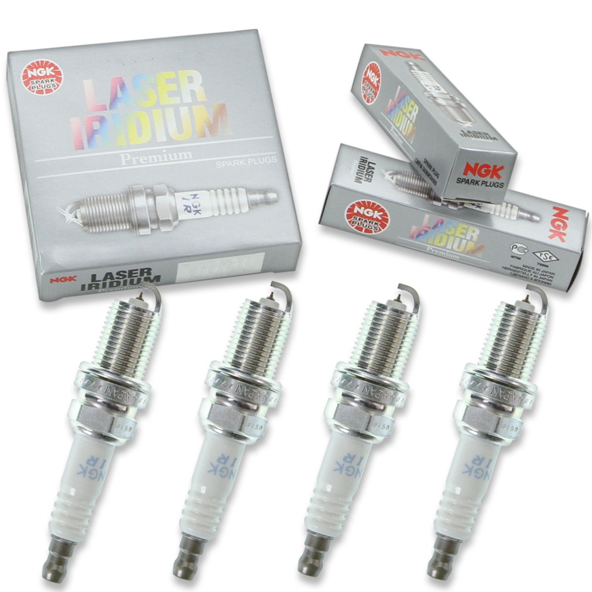 4 pcs NGK Laser Iridium Spark Plugs for 2002 Mercedes-Benz C230 2.3L L4 - rx