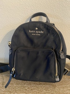 Kate Spade New York Black Nylon Small Backpack 8 X 9 