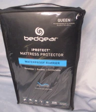 Bedgear iProtect Mattress Protector Waterproof Barrier Queen Size White NEW