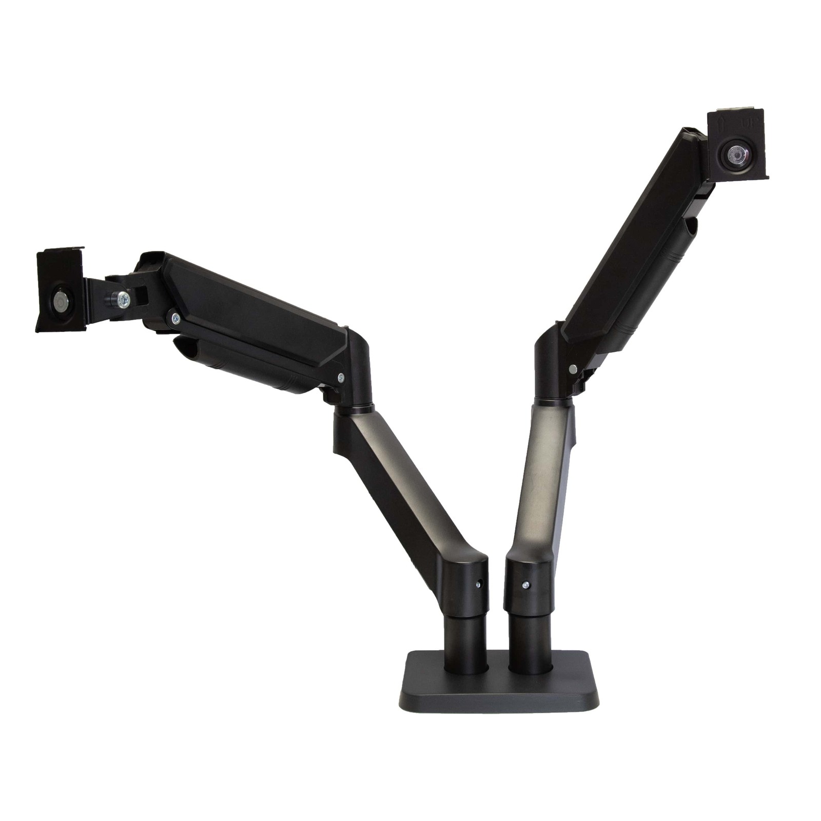 Gas Sprung Dual Monitor Arm Bracket with Desktop Mount Fit Screens up to 32 Inch
