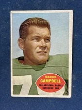 1960 Topps #90 Marion Campbell Philadelphia Eagles GOOD