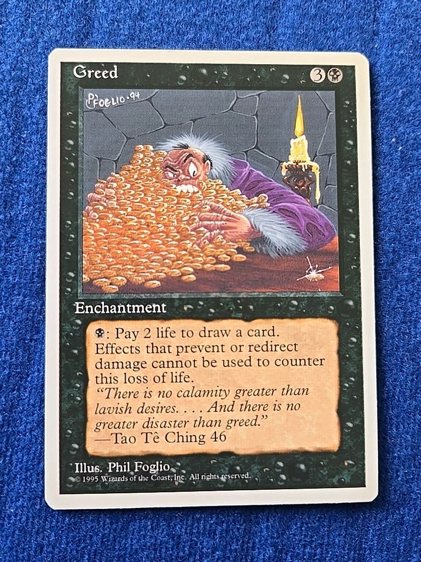 Greed, 4th Edition 1995 MTG Magic the Gathering - LP