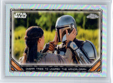 2022 Topps Chrome Star Wars The Mandalorian Omera Tries to Unmask Mando #SB-18