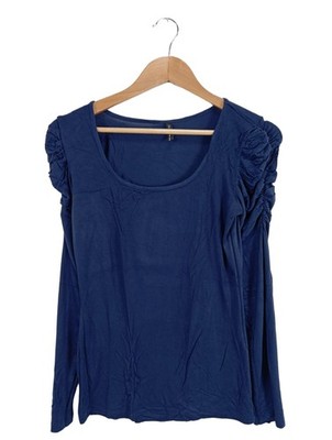 AMISU Longsleeve Damen Shirt Gr. DE 36 blau Casual-Look