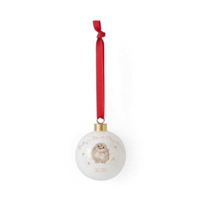 Xmas Bauble ''Baby's First Christmas'' 2025 Wrendale Porzellankugel Weihnachten