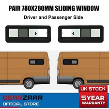 Pair Premium Universal Campervan Sliding Window Driver Passenger Side -780X280mm
