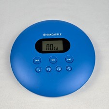 OAKCASTLE CD100 Rechargeable CD Player Only - Tested Works - BLUE