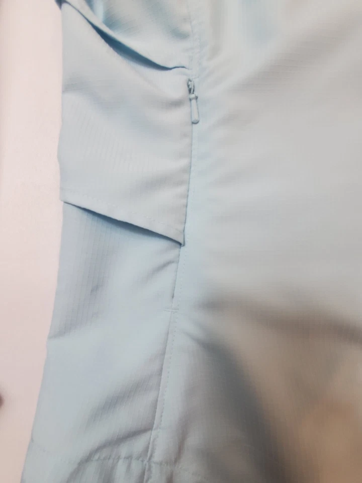 Duluth Trading Co Shirt Womens Med Blue Long Sleeve Outdoor Coolplus Vented Snap Foto 4 de 4